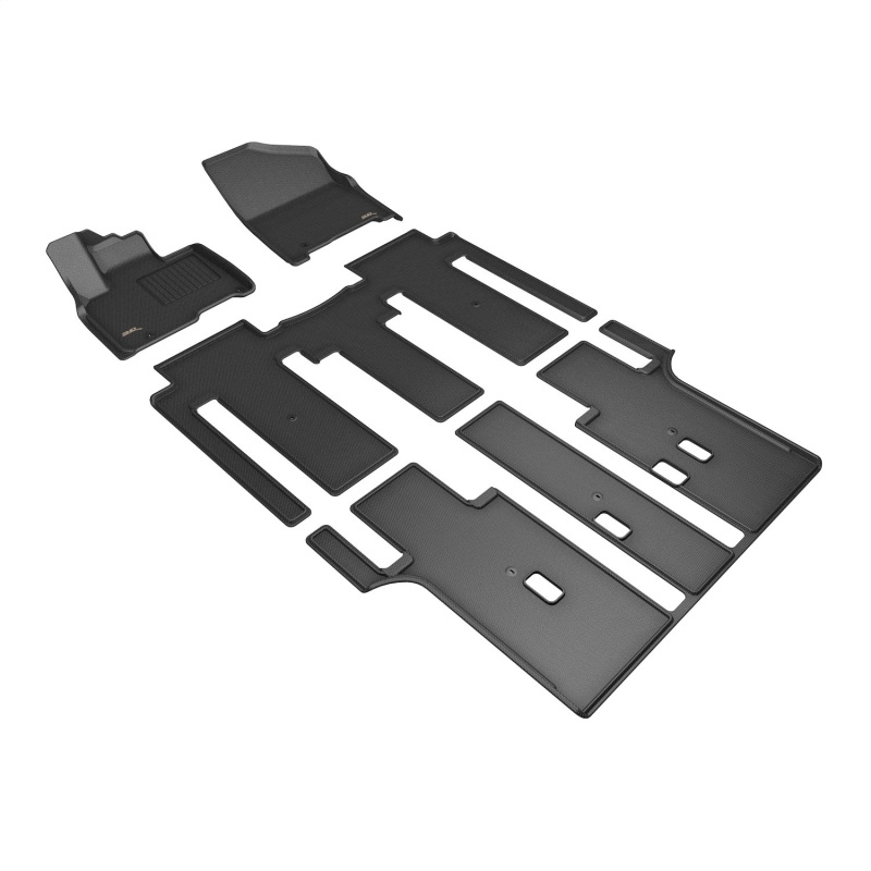 Kia Carnival Hybrid Floor Mat Set - 3D MAXpider - Kagu - Black - `25-`26